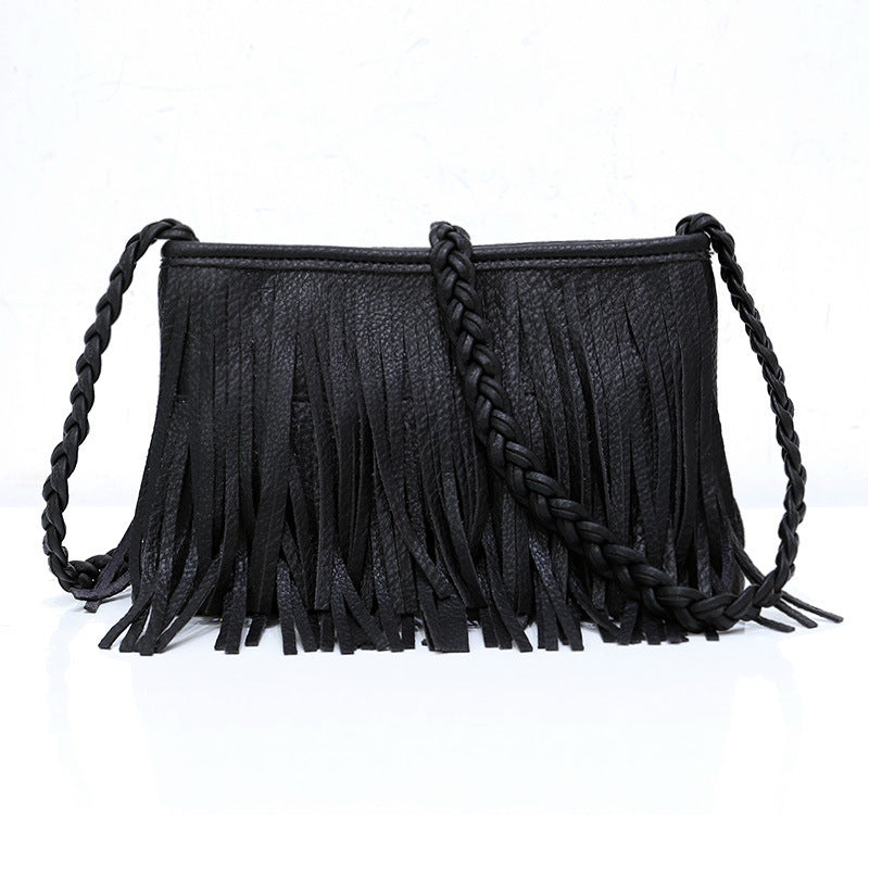 Tassel Bag Shoulder Crossbody for Women in Solid Colors - Teleplus tassel bag shoulder crossbody