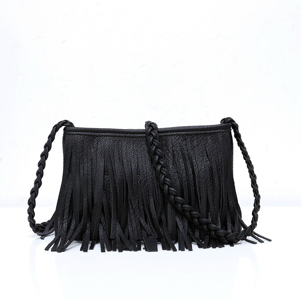 Tassel Bag Shoulder Crossbody for Women in Solid Colors - Teleplus tassel bag shoulder crossbody