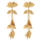 Tassel Metal Lotus Exaggerated Earrings - Tassel Metal Lotus Earrings for Dramatic Ears