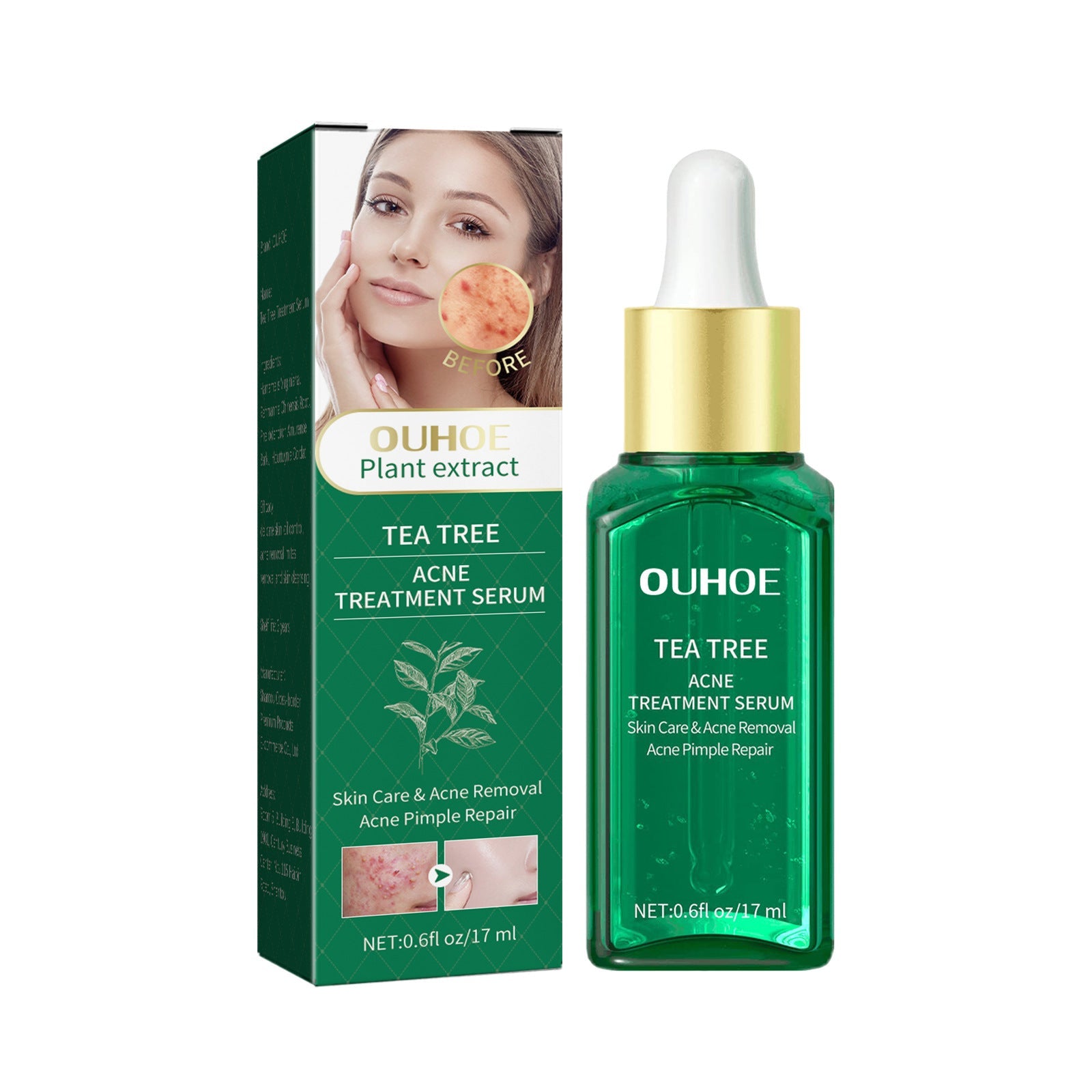 Tea Tree Oil Facial Nursing Solution for Skin Cleaning 17ml - Nourishing tea tree oil facial skin cleaning