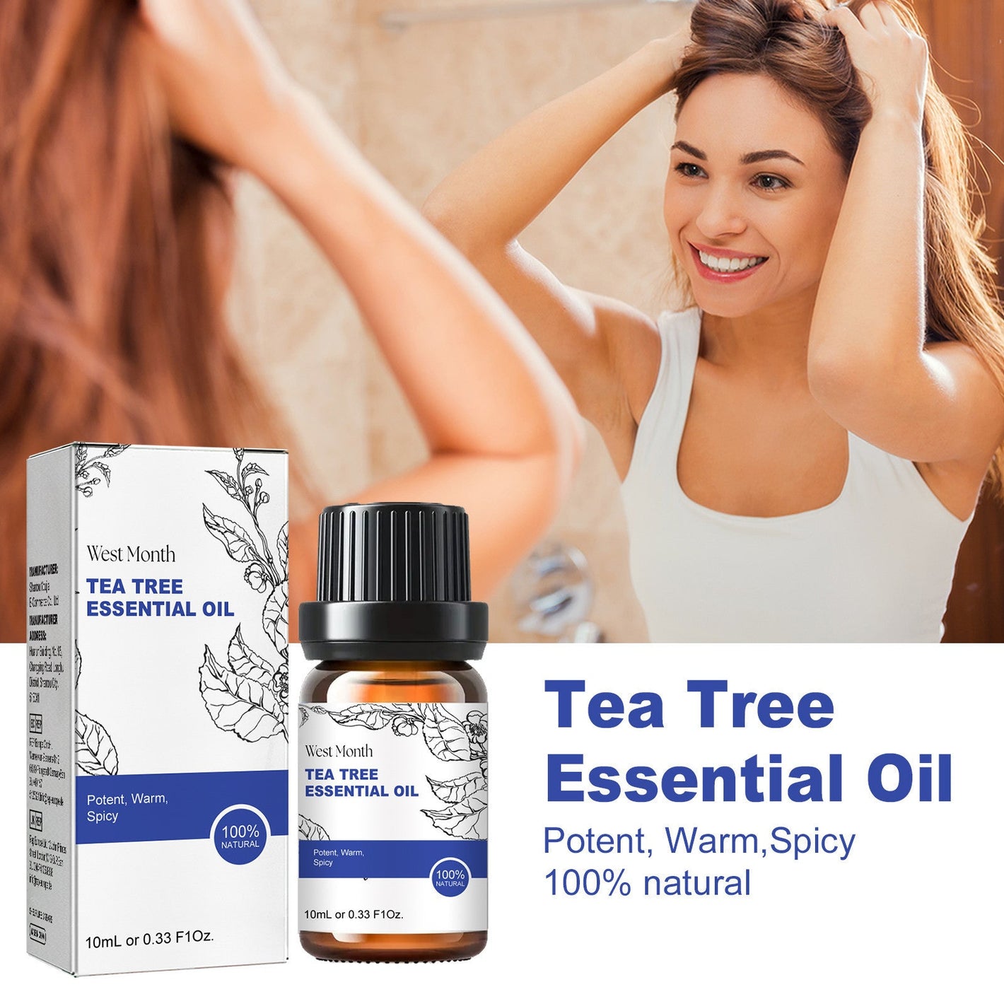 Tea Tree Oil for Nails and Skin Repair 10ml Moisturizing Essence - Teleplus Moisturizer tea tree