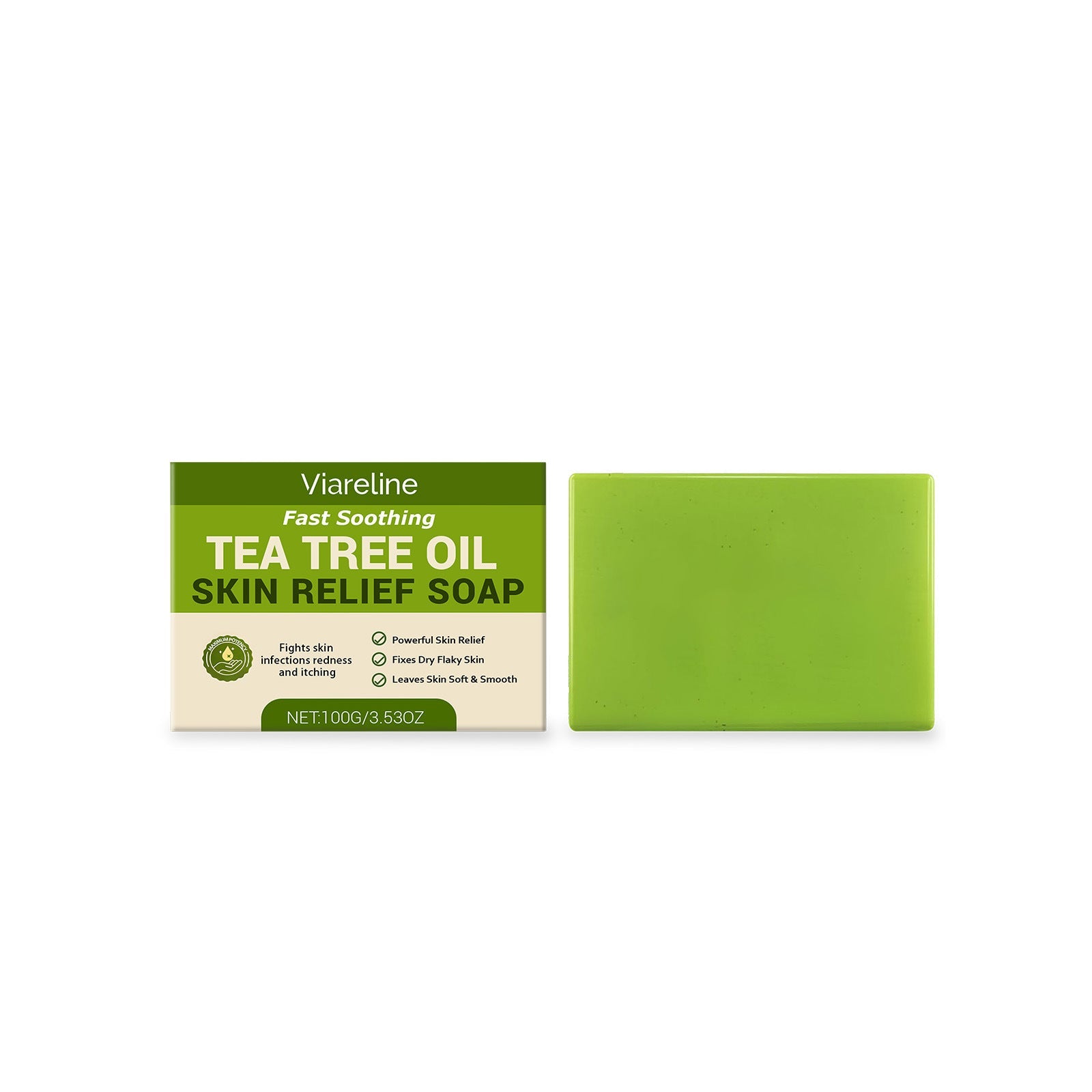 Tea Tree Oil Universal Skin Relief Bar with Coconut and Olive 100g - tea tree oil olive