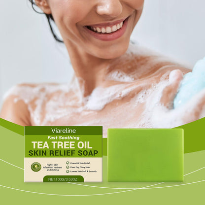 Tea Tree Oil Universal Skin Relief Bar with Coconut and Olive 100g - tea tree oil olive