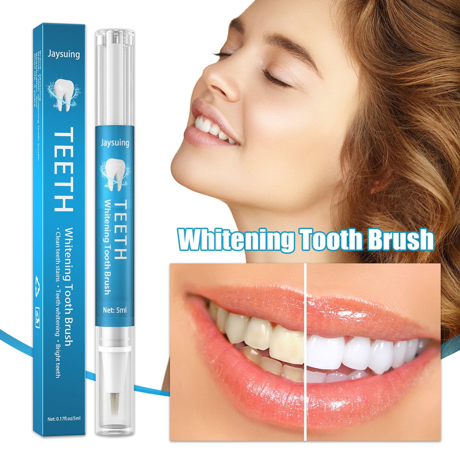Teeth White Pen for Brightening Oral Care Remove Stains and Yellowing - Smile Brighter with the Magic teeth white pen