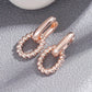 Temperament French Simplicity Twist Geometric Stitching Double-layer Texture Ear Clip Earrings Special-interest Design