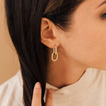 Temperament French Simplicity Twist Geometric Stitching Double-layer Texture Ear Clip Earrings Special-interest Design