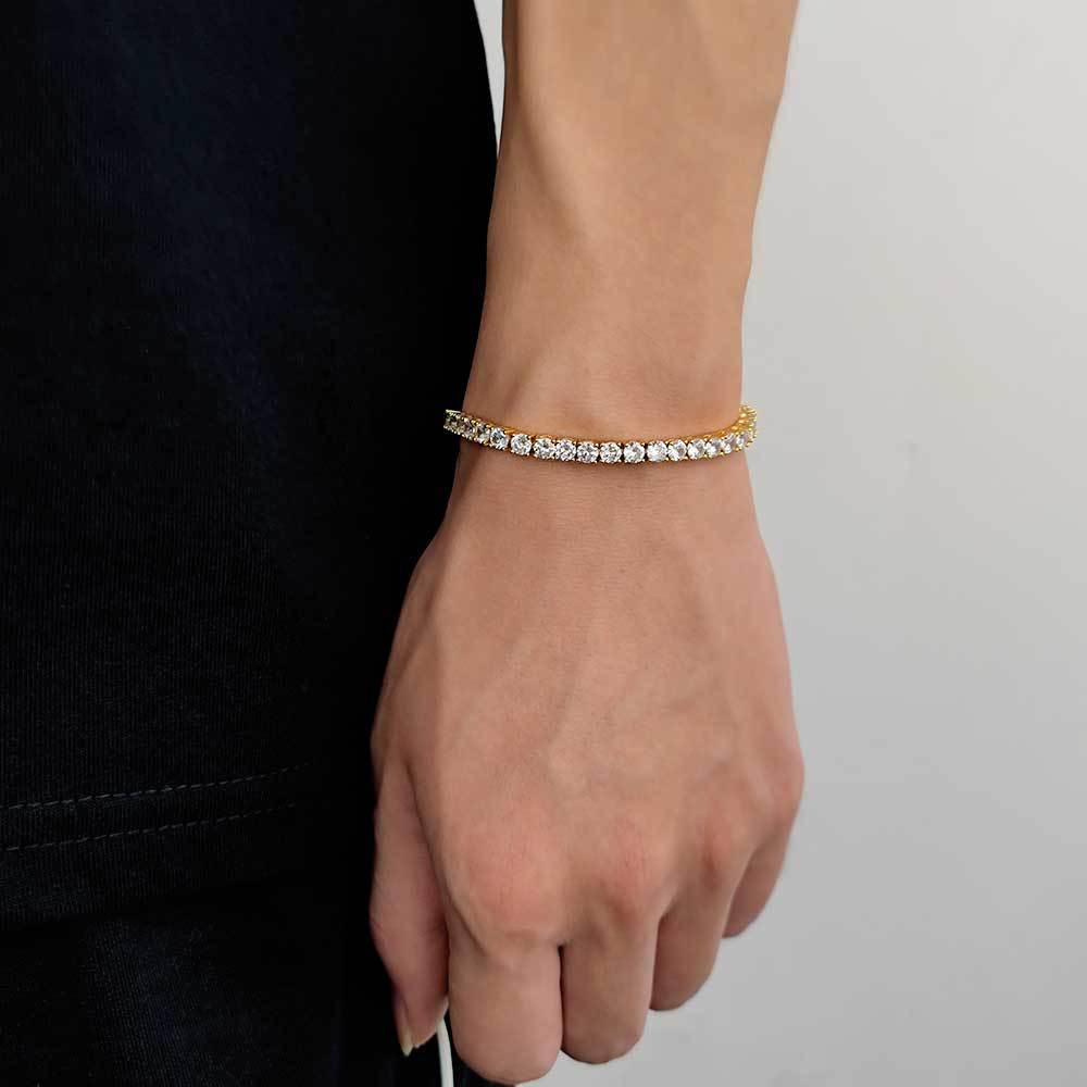 Tennis Chain Zircon Bracelet Fashion Brand Hip Hop - Tennis Chain Zircon Bracelet in Various Widths