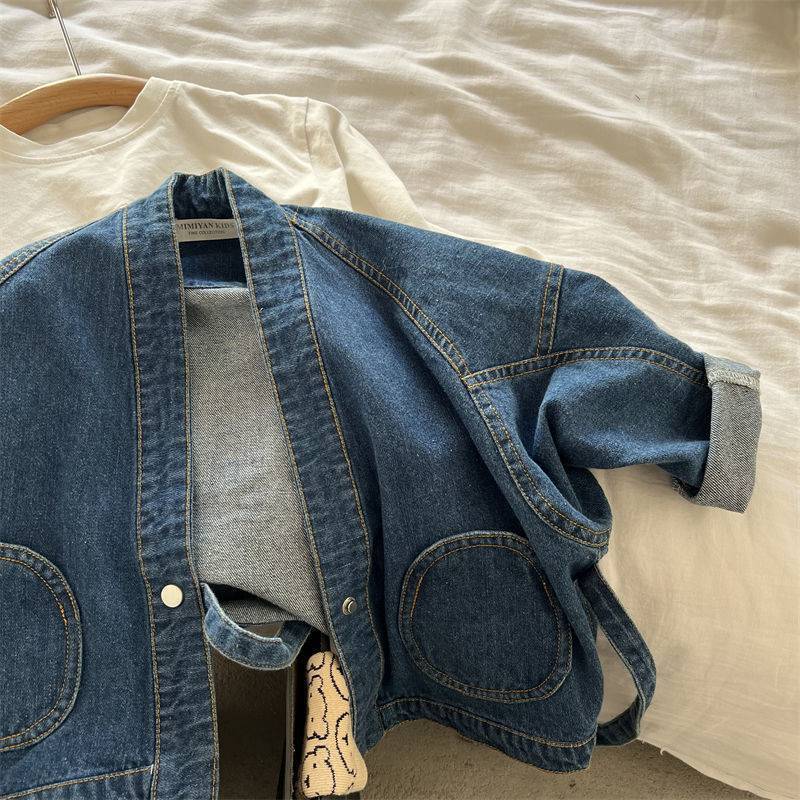 Tether Denim Jacket Cotton Single-Breasted Cool Casual for Men and Women - tether denim jacket cool