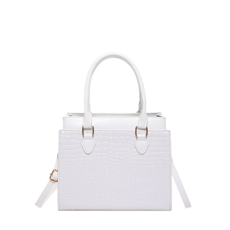 Textured Commuter Tote with Crocodile Pattern and Multiple Color Options - Teleplus Colors textured commuter tote