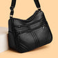 Textured Crossbody Bag with Soft Leather Finish and Multiple Pockets - Teleplus soft leather textured crossbody bag