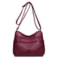 Textured Crossbody Bag with Soft Leather Finish and Multiple Pockets - Teleplus soft leather textured crossbody bag