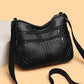 Textured Crossbody Bag with Soft Leather Finish and Multiple Pockets - Teleplus soft leather textured crossbody bag
