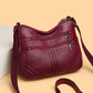 Textured Crossbody Bag with Soft Leather Finish and Multiple Pockets - Teleplus soft leather textured crossbody bag