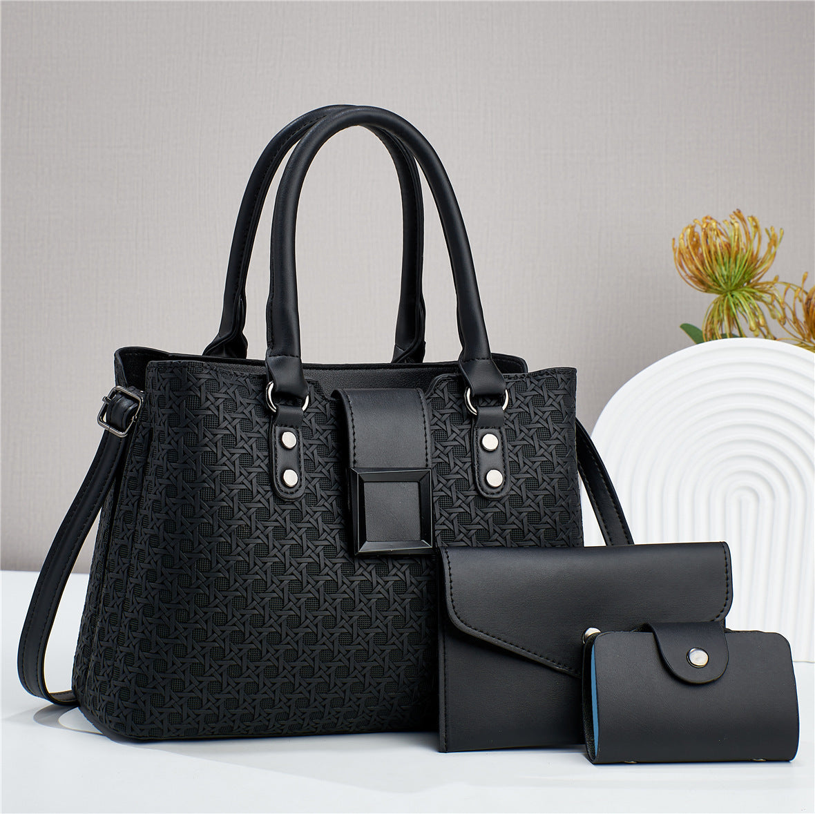 Textured Large Capacity Shoulder Crossbody Bag in Multiple Colors - textured large capacity shoulder crossbody bag