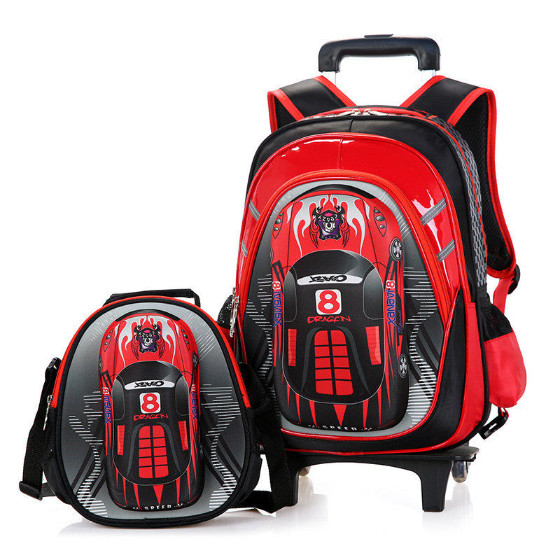 The New Men’s Detachable Trolley Schoolbag Reduces The Burden - Trolley Schoolbag: Say Goodbye to Heavy Burdens