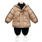 Thickened Cotton Clothes Fall Winter Coat with Zip-Up Design - cotton clothes thickened fall winter coat