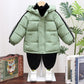 Thickened Cotton Clothes Fall Winter Coat with Zip-Up Design - cotton clothes thickened fall winter coat