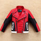 Thickened Leather Jacket for Children Over 8 Black or Red Spring Autumn - Teleplus thickened leather jacket