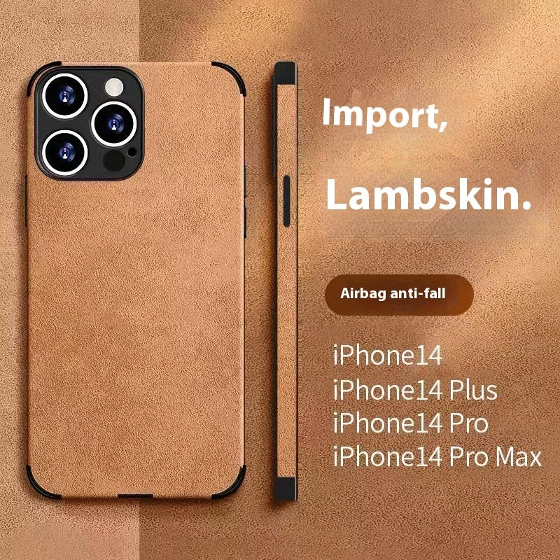 Leather Phone Case for iPhone Shockproof Anti-Fall Heat Dissipation - Thin All-Inclusive leather phone case