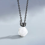 Electroplated Cross Pendant Chain for Women and Men in Gold White - Thorn Rose Necklace Lovers a2538 Styles united