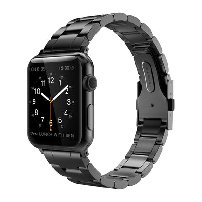 Three Beads Strap for Iwatch Stainless Steel Connector Compatible with iPhone - three beads strap iwatch