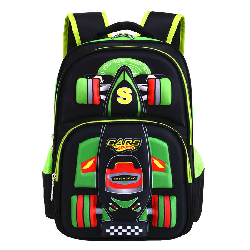 Three Dimensional Car Boys Primary School Trolley School Bag - Trolley School Bag for Future Car Boys Adventures