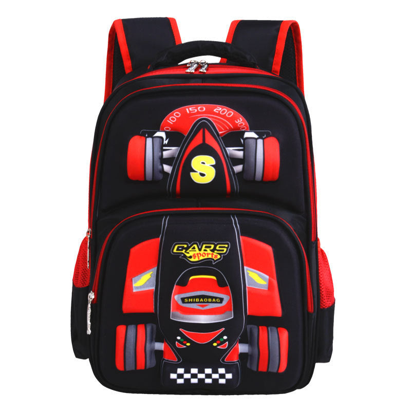 Three Dimensional Car Boys Primary School Trolley School Bag - Trolley School Bag for Future Car Boys Adventures