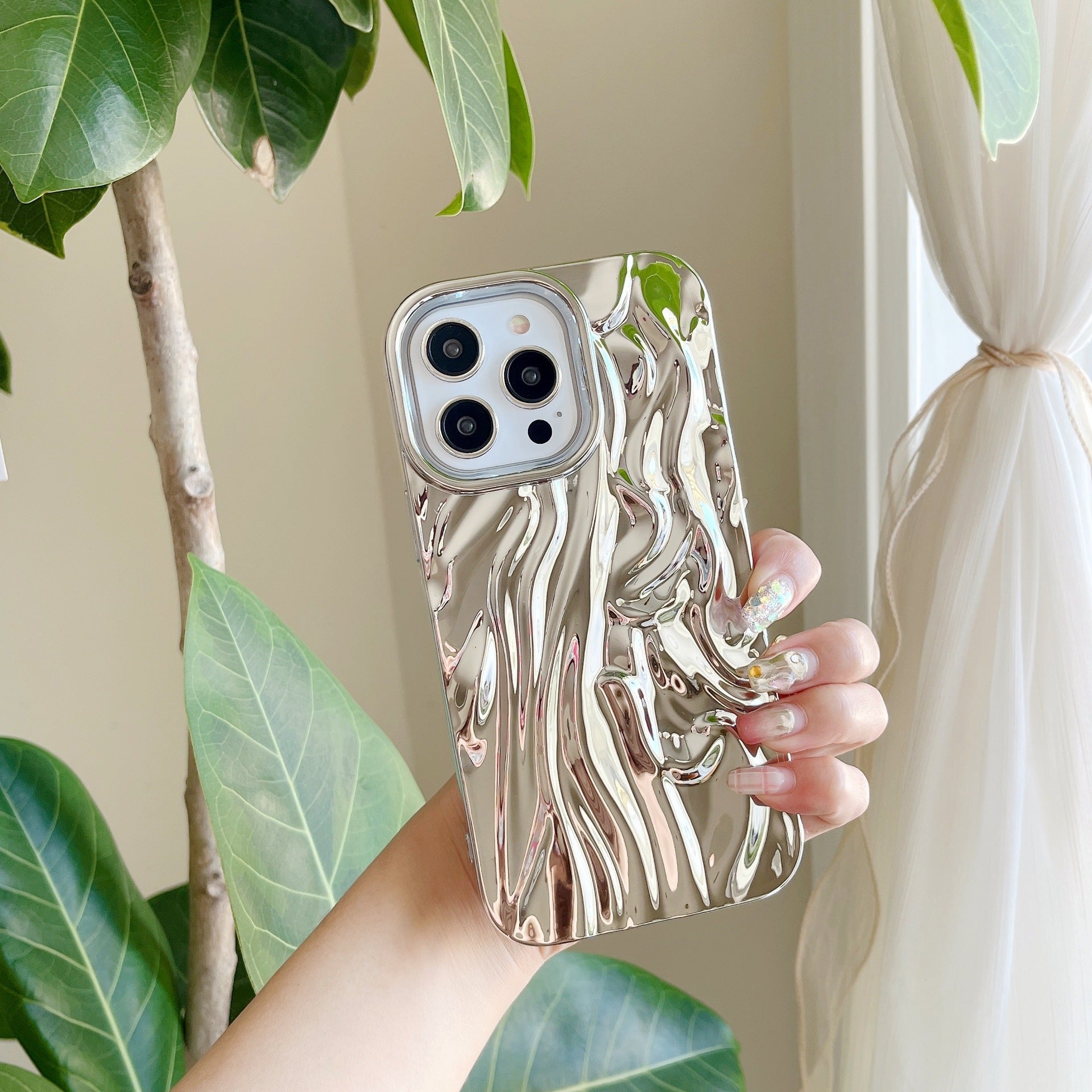 Three Dimensional Folding Electroplating Powder Red and Gold Plating Teleplus three dimensional folding electroplating