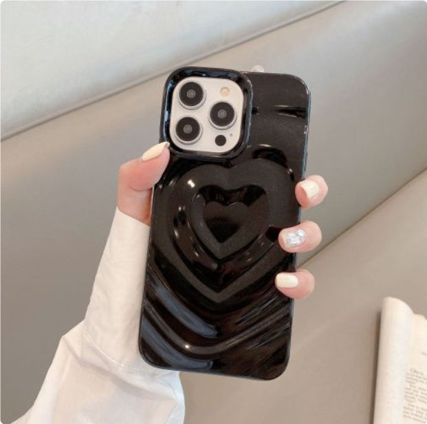 Three-dimensional Love Wave Pattern Pleated Protective Sleeve - Three-Dimensional Love Wave Pleated Sleeve Case