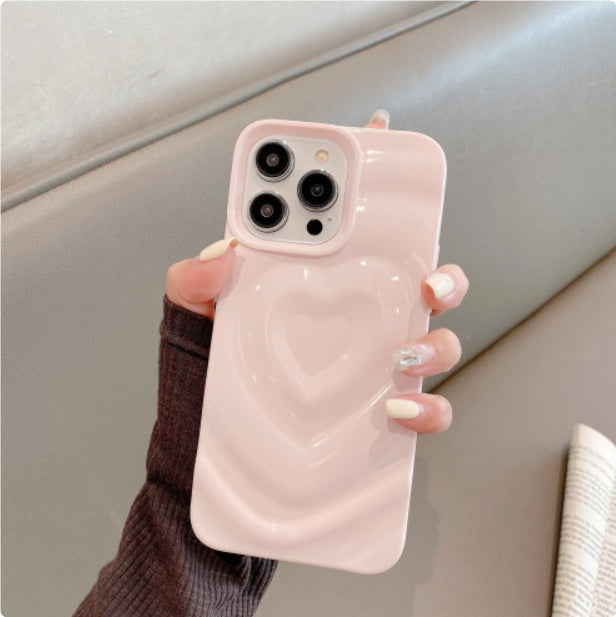 Three-dimensional Love Wave Pattern Pleated Protective Sleeve - Three-Dimensional Love Wave Pleated Sleeve Case