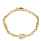 Three Elephants Stud Fashionable Golden Boat Chain - Three Elephants Stud Golden Boat Chain Anklet