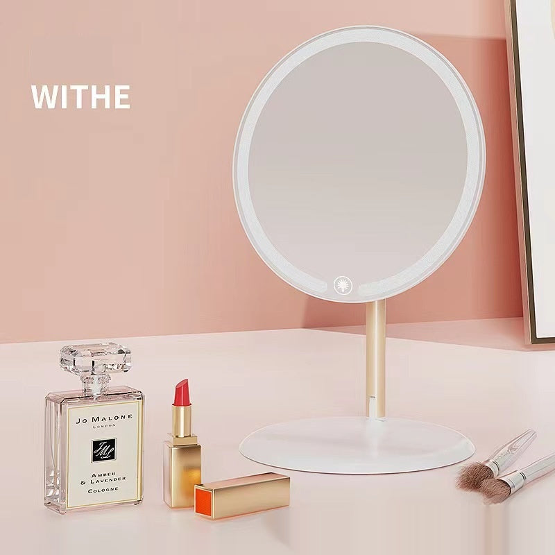 Three Fold LED Makeup Mirror with USB Rechargeable Lighting and Luxury Gift Box - Teleplus three fold led makeup mirror