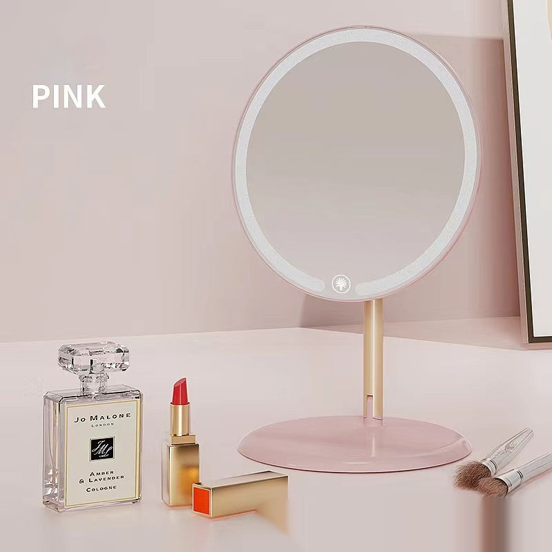 Three Fold LED Makeup Mirror with USB Rechargeable Lighting and Luxury Gift Box - Teleplus three fold led makeup mirror