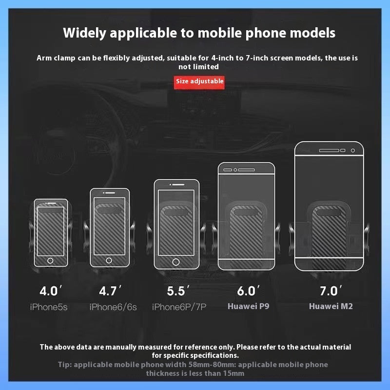 Three-in-One Car Phone Holder with Adhesive Pad in Gold Silver Black - car phone holder adhesive pad