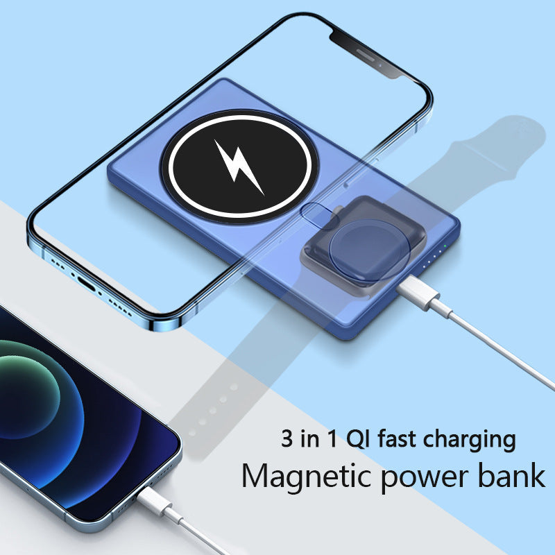 Three-in-one Magnetic Wireless Charging Power Bank - Three-in-One Magnetic Wireless Charging Power Bank