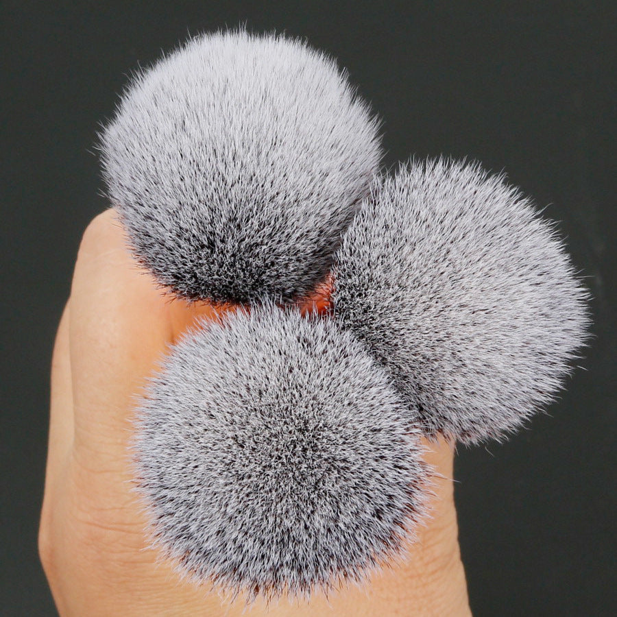 Three Piece Portable Makeup Brush Set with Flat Head Bevel and Wool Tips - Teleplus flat head bevel three piece