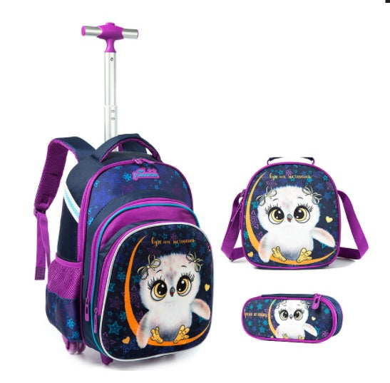 Three-piece Trolley Bag For Primary School Students - Tote-ally Awesome Trolley Bags for School Adventures