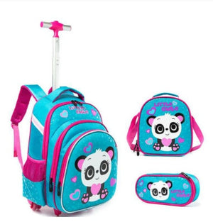 Three-piece Trolley Bag For Primary School Students - Tote-ally Awesome Trolley Bags for School Adventures