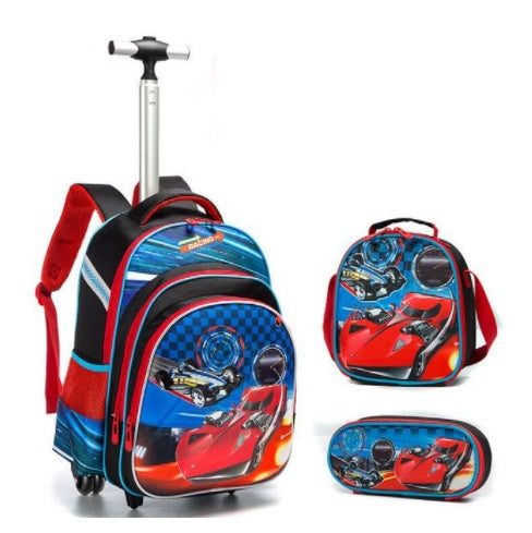 Three-piece Trolley Bag For Primary School Students - Tote-ally Awesome Trolley Bags for School Adventures