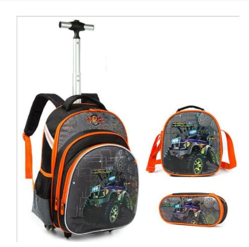 Three-piece Trolley Bag For Primary School Students - Tote-ally Awesome Trolley Bags for School Adventures