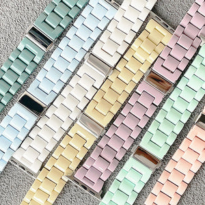 Three-plant Colorful Solid Color Strap - Three-plant Colorful Solid Color Strap for Watches