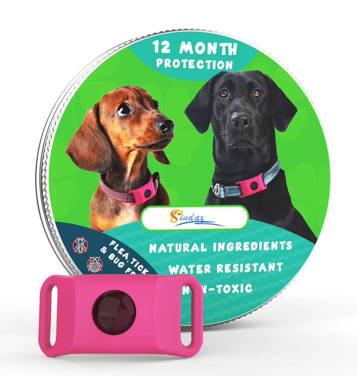 Tick Flea and Collar for Dogs Adjustable Polyethylene Four Seasons - Teleplus tick