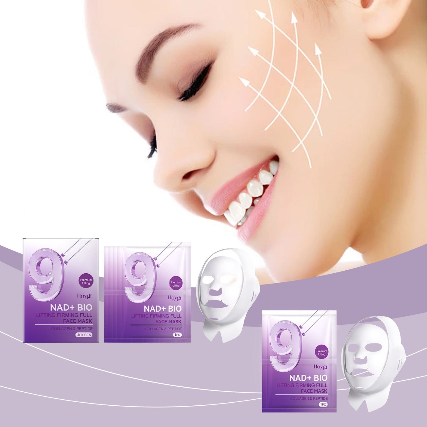 Tightening Facial Mask with Nicotinamide Adenine Dinucleotide and Hydrating Ingredients - Teleplus tightening facial