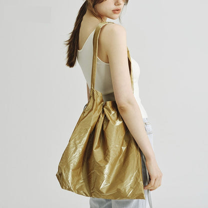 Tinfoil Shoulder Leisure Bag with Sandwich Pocket for Literary Women - Teleplus tinfoil shoulder leisure literary women