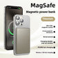 Titanium Alloy Magnetic Power Bank in Gray Gold and Blue - Teleplus titanium gray magnetic power bank alloy