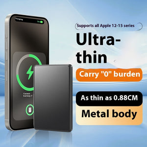 Titanium Alloy Magnetic Power Bank in Gray Gold and Blue - Teleplus titanium gray magnetic power bank alloy