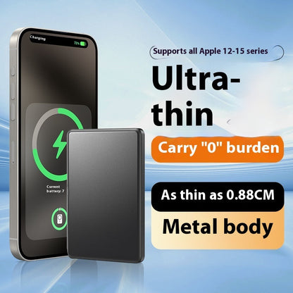 Titanium Alloy Magnetic Power Bank in Gray Gold and Blue - Teleplus titanium gray magnetic power bank alloy