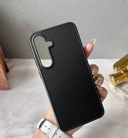 Titanium Gold Magnetic Suction Phone Case with Carbon Fiber Texture - Teleplus magnetic suction titanium gold carbon