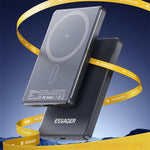 Titanium Magnetic Portable Wireless Charging Power Supply with Dark Gray Shell - magnetic portable wireless charging