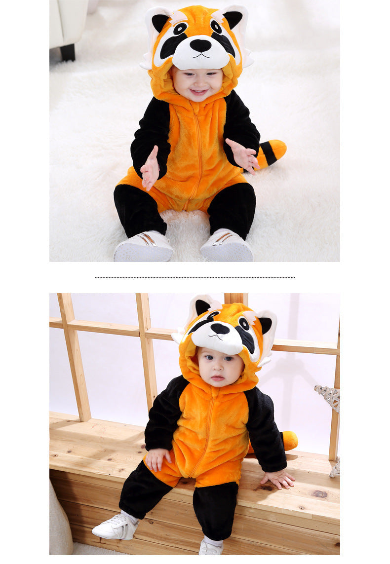 Tolo Rabbit Spring New Baby Spring Outwear Raccoon Single Layer Jumpsuit - Tolo Rabbit’s Raccoon Suit for Trendy Tiny